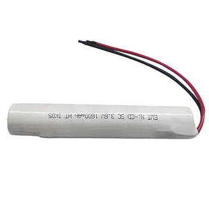 ספק סין סיטונאי 3.6v 1600mah ni-cd חבילת סוללה nicd sc נטענת סוללת ניקל קדמיום 1500mah 1800mah