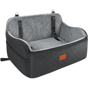 Asiento Elevado de Lujo para Mascotas, con Cinturón de Seguridad y Correa, Lavable, para Todas las Estaciones, Relleno de Espuma, para Coche - Product Image 3