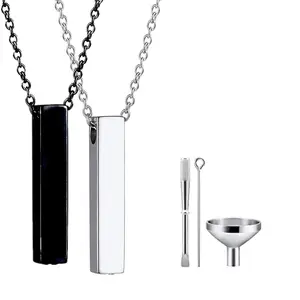 Ciondolo in urna cremazione commemorativa ricordo ceneri gioielli in acciaio inox sublimazione urna collane per cenere - Product Image 1