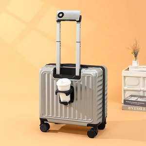 Petite taille sous le siège valise <span class=keywords><strong>cabine</strong></span> taille 16 "18" porte-gobelet bagages à <span class=keywords><strong>main</strong></span> support pour téléphone chariot bagages - Product Image 3
