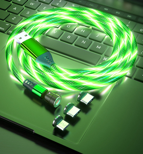 Cable magnético 3 en 1 para móvil, luz <span class=keywords><strong>led</strong></span> de rotación de 540 grados, carga rápida 3A, cable magnético de datos usb para iphone tipo c <span class=keywords><strong>micro</strong></span> - Product Image 3