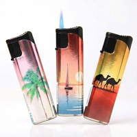 Briquet torche coupe-vent à flamme unique 3D - Testé 65°C, rechargeable, format poche, pour marque privée Moyen-Orient