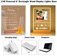 Base d'affichage ronde en bois LED avec télécommande pour art en résine de verre laser (il a un contrôle pour changer la lumière)