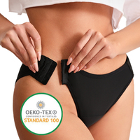 Sharicca Culotte Menstruelle Femme avec Fermeture 3 Agrafes Détachable, Coupe Haute Anti-Fuite, Certifiée Oeko-Tex 100