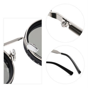 <span class=keywords><strong>Gafas</strong></span> <span class=keywords><strong>de</strong></span> <span class=keywords><strong>Sol</strong></span> <span class=keywords><strong>Redondas</strong></span> <span class=keywords><strong>de</strong></span> Diseño Retro con Logotipo Personalizado, Patillas Metálicas, Ajustables Giratorias, <span class=keywords><strong>Polarizadas</strong></span> UV400, para Conducir - Product Image 5