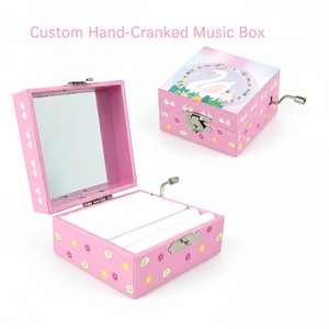 Caja Musical <span class=keywords><strong>de</strong></span> Madera con Manivela, Diseño <span class=keywords><strong>Lago</strong></span> <span class=keywords><strong>de</strong></span> <span class=keywords><strong>los</strong></span> <span class=keywords><strong>Cisnes</strong></span>, con Espacio para Guardar Anillos, Portátil, Regalo para Niños, Venta al Por Mayor Disponible - Product Image 1