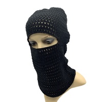 Cagoule en tricot jacquard à 1 trou, rayée, pointelle, pour hommes et femmes, masques faciaux, bonnets streetwear d'hiver, vente en gros, logo personnalisé