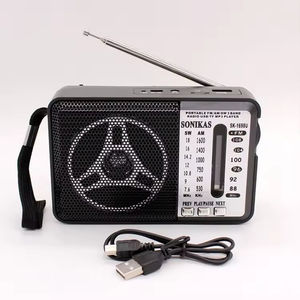 Radio Portátil AM/FM con USB y TF, Excelente Recepción, Funciona con Batería y Corriente Alterna, Altavoz Grande, Perilla de Sintonización Grande, Dial Nítido - Product Image 1