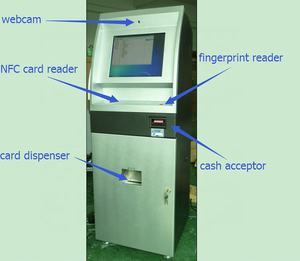 Máy Chấp Nhận Tiền Xu/Tiền Mặt Máy Bán Hàng Tự Động Thiết Bị Đầu Cuối Tài Chính <span class=keywords><strong>Kiosk</strong></span> Thanh Toán Tự Phục Vụ Thẻ RFID Kèm Máy In Vé - Product Image 2