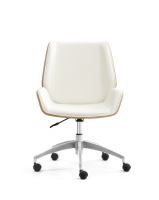 Chaise de bureau pivotante en cuir moderne de qualité supérieure |   Conception ergonomique et confortable avec accoudoirs réglables et pieds chromés