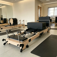 Machine de Pilates Reformer Commerciale Pliable à Prix d'Usine, en Érable Massif, pour Centre de Yoga et Salle de Sport