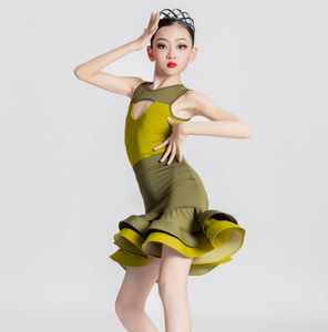 Robe de <span class=keywords><strong>danse</strong></span> latine <span class=keywords><strong>Senior</strong></span> 2023 été nouvelle robe d'entraînement pour filles jupe de <span class=keywords><strong>danse</strong></span> professionnelle pour enfants grande jupe Swing Costume - Product Image 1