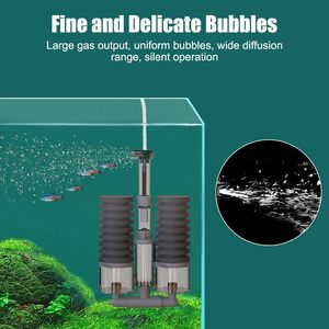 Filtre à éponge <span class=keywords><strong>double</strong></span>, filtre interne en plastique à air comprimé, écologique, pour aquariums d'eau salée, 2 chambres à média, oxygène - Product Image 5