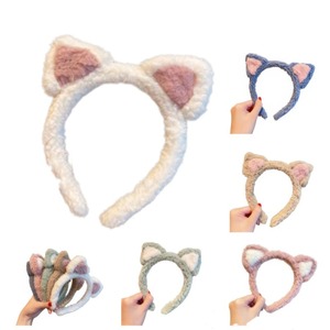 Fascia per Capelli con Orecchie di <span class=keywords><strong>Gatto</strong></span> in Peluche per Donne, Morbida e Soffice, Accessorio Kawaii per l'Autunno e l'Inverno, Idea Regalo - Product Image 1