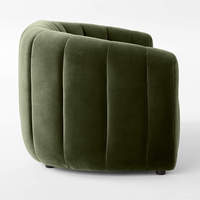 Fauteuil d'appoint pivotant en tissu pour la maison Chaises longues occasionnelles de luxe Chaise italienne moderne en velours pour le salon de luxe