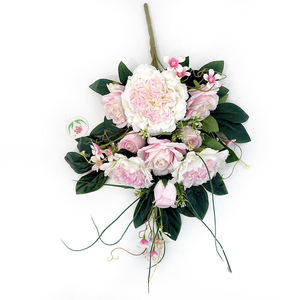 Gran oferta de fábrica, arbusto de <span class=keywords><strong>flores</strong></span> funerarias mixtas de 62cm, <span class=keywords><strong>flores</strong></span> artificiales para Arreglo de cementerio, <span class=keywords><strong>flores</strong></span> conmemorativas - Product Image 1