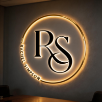 Enseigne lumineuse LED 3D rétroéclairée pour intérieur, pour bureau/boutique, logo personnalisé, enseigne commerciale avec fonctions publicitaires et étanches