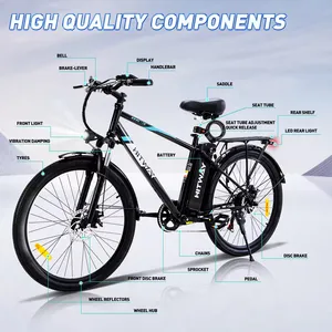 Hitway-BK3S US EU Uk CA Warehouse E-Bike 36V 250W 14Ah Electric Dirt Bike Off-Road Adults Fat Tire Hybrid Electric Bicycle