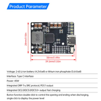 2-6S 45W modulo di alimentazione Mobile di ricarica rapida scheda di circuito DIY PD3.1 supporto per alimentazione Mobile/protezione carica Drone