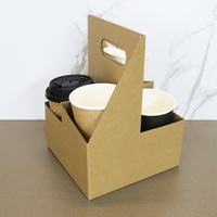 Carton ondulé café papier porte-gobelet plateau à emporter 2 4 tasses boisson pack chaud froid boire plateau de transport