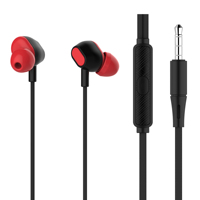 Somostel Earphone & Headphone Berkualitas Tinggi CJ14 Warna Merah Aksesoris Ponsel Konektor 3.5mm Headset Berkabel In-ear