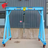 Mini-grue de levage portative avec commande pendentif, hauteur de levage 2-6m, capacités 1, 2, 3 et 5 tonnes