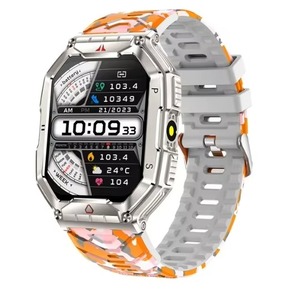 Drioshipping <b>Smart</b> <b>Watch</b> for Men 650mAh Blood Oxygen Heart Rate Monitor BT Call Compass Compatible Android IOS IP68 Alarm - Product Image 1