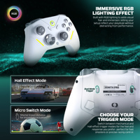 Fantech WGP18 Pengontrol Game Nirkabel Hall Effect 2.4G BT Berkabel, Dapat Diprogram, dengan Dock Pengisian Daya, Gamepad untuk PC, Switch, PS, Android, IOS