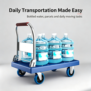 Compact Folding Cart Steel Frame 250 Lb Capacity Quick Fold Storage Friendly Foldable Utility Cart With Wheels Best Deal - Product Image 6