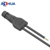 Konektor M20 Over Molding Power 2pin 1 ke 2 Splitter Male Female IP65 IP68 Tahan Air untuk Modul LED