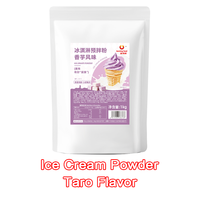 Poudre de crème glacée molle aromatisée fraise, matcha et vanille Jingcre, en sachet de 1 kg, vente chaude, personnalisable OEM/ODM, 12 mois