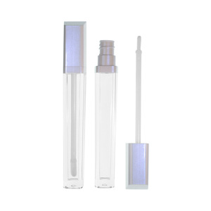 Irisé bleu carré Tube brillant à lèvres 7ml brillant conteneur Transparent brillant à lèvres baguette Tubes pour cosmétiques - Product Image 1