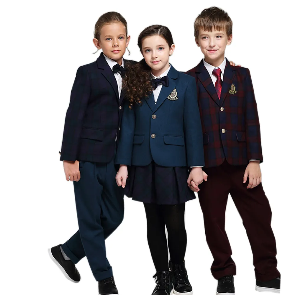 Commercio all'ingrosso su misura per bambini capretti del vestito dei vestiti uniformi scolastiche
