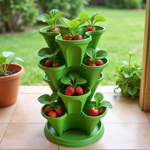 Sistemas de Jardín Verticales Apilables al por Mayor, Macetas de Plástico PP de Múltiples Niveles para Fresas y Hierbas, Directo de Fábrica - Product Image 2