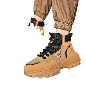 Chaussures de marche pour hommes respirantes à tige haute de style britannique rétro pour l'escalade en plein air et l'utilisation dans le désert en automne et en été - Product Image 5