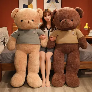 חדש גדול טדי דוב בפלאש צעצועי עם סוודר רך ממולא peluches ענק האמריקאי טדי דוב