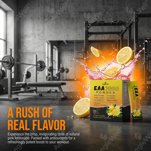 Complément d'acides aminés Aeglewell OEM <span class=keywords><strong>EAA</strong></span> + <span class=keywords><strong>BCAA</strong></span> avec électrolytes et vitamine C pour la récupération musculaire, saveur limonade rose - Product Image 4