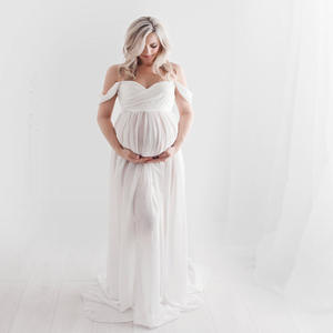 Vestidos de maternidad sexys para mujeres embarazadas, maxivestido de utillaje de fotografía, <span class=keywords><strong>ropa</strong></span> de gasa para sesión de fotos - Product Image 5