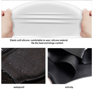 Chapeaux <span class=keywords><strong>de</strong></span> bain en silicone avec impression personnalisée, nouveauté, amusant - Product Image 4