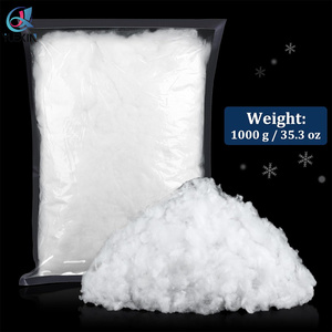 プレミアム人工ポリエステル雪綿毛繊維休日の装飾とクリスマスツリーの工芸品雪ふわふわ装飾繊維 - Product Image 2