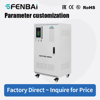 Stabilisateur de tension triphasé à bobine en cuivre pur 40 kVA 380 V 400 V 415 V Régulateur de tension automatique AVR avec affichage LED