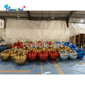 كرة عيد الميلاد مع غطاء ديكور خارجي ديكور داخلي لعيد الميلاد كرات كبيرة عملاقة بالونات - Product Image 3