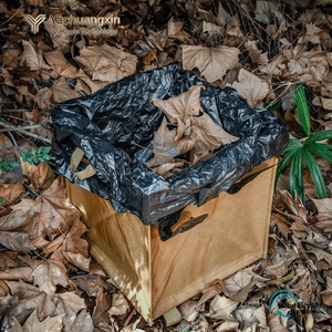 Canvas Foldable <b>Storage</b> Bag For <b>Camping</b> Outdoor Use All Seasons Portable <b>Storage</b> <b>Box</b> With Handles Beige Color - Product Image 6