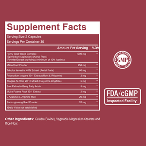 Complexe Premium Naturel pour l'Énergie et la Performance avec Horny Goat Weed, Racine de Maca et Tribulus pour le Soutien de la Vitalité Masculine - Product Image 6