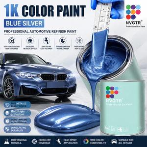 Cat Warna Biru Perak Metalik 1K, Pasokan Massal Cat Mobil, Langsung dari Pabrik Cat Otomotif, OEM ODM, Kilap Tinggi, Perbaikan Cat Mobil - Product Image 1