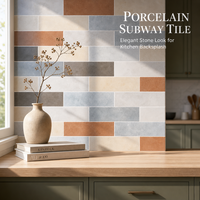 Carreaux de céramique rectangulaires à jet d'encre 75x308mm mats ACCENTS antibactériens pour murs et sols, antidérapants, imitation pierre, texture moderne