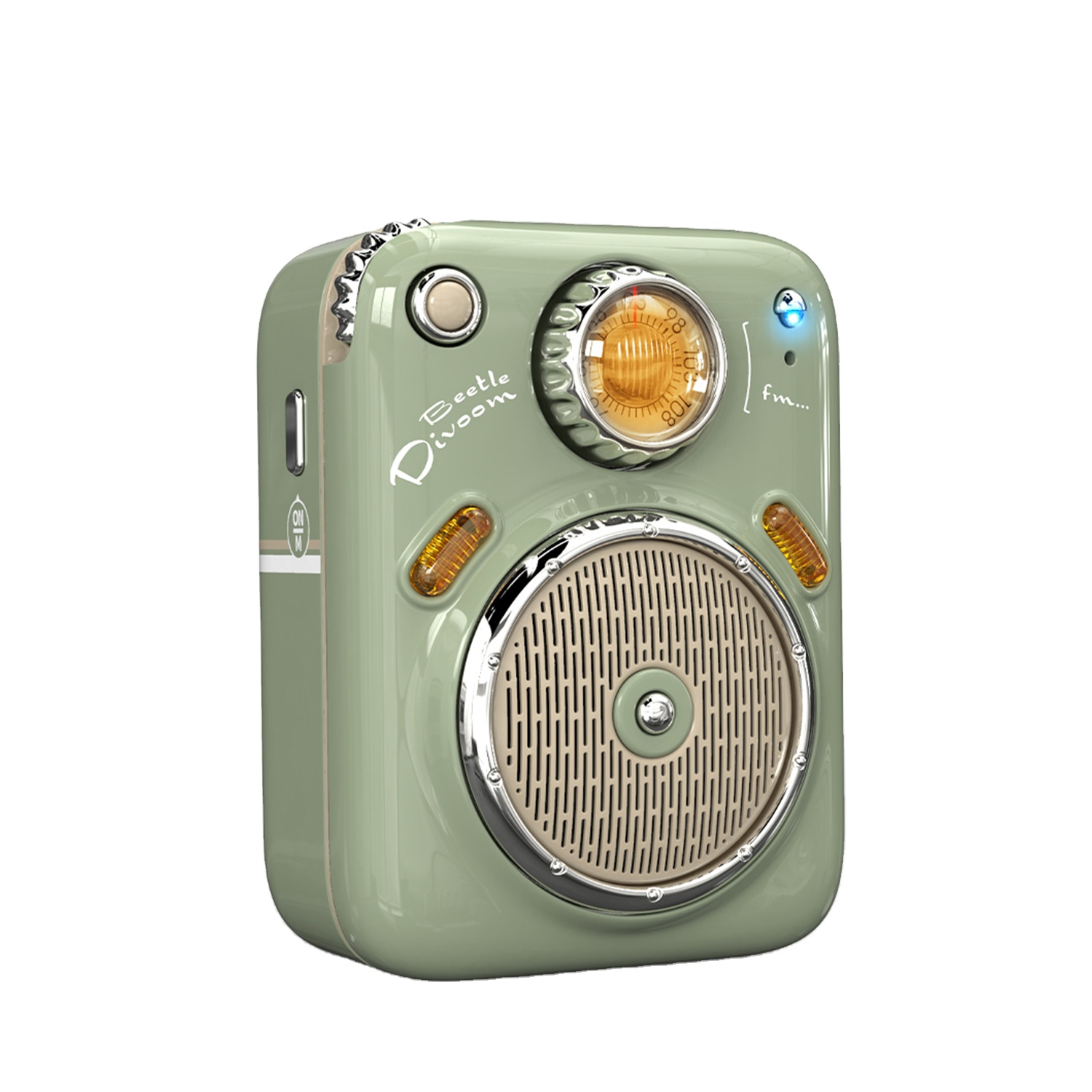 Мини-Колонка Divoom Beetles с FM-радио, милая портативная уличная Беспроводная колонка, долгий срок службы батареи, поддержка TF-карты