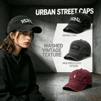 Gorra de Béisbol Deportiva Unisex de 6 Paneles, Estilo Vintage, de Algodón Lavado, con Visera Curva y Logotipo Bordado Desgastado, Venta al Por Mayor
