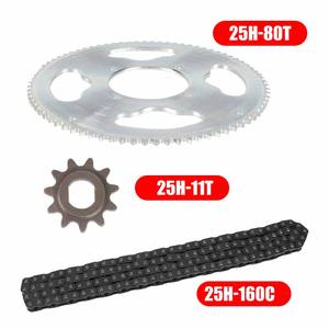 Accessori moto 25H-160L catena a rulli + pignone 80T + 11T Kit catene di trasmissione moto - Product Image 5