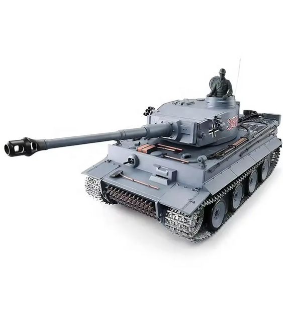OEM ODM 3818-1 RC Tank 1/16 Tiger I Metal Gear Inducer HL Infrared Toys With 2.4G Flashlight and Sound Simulator